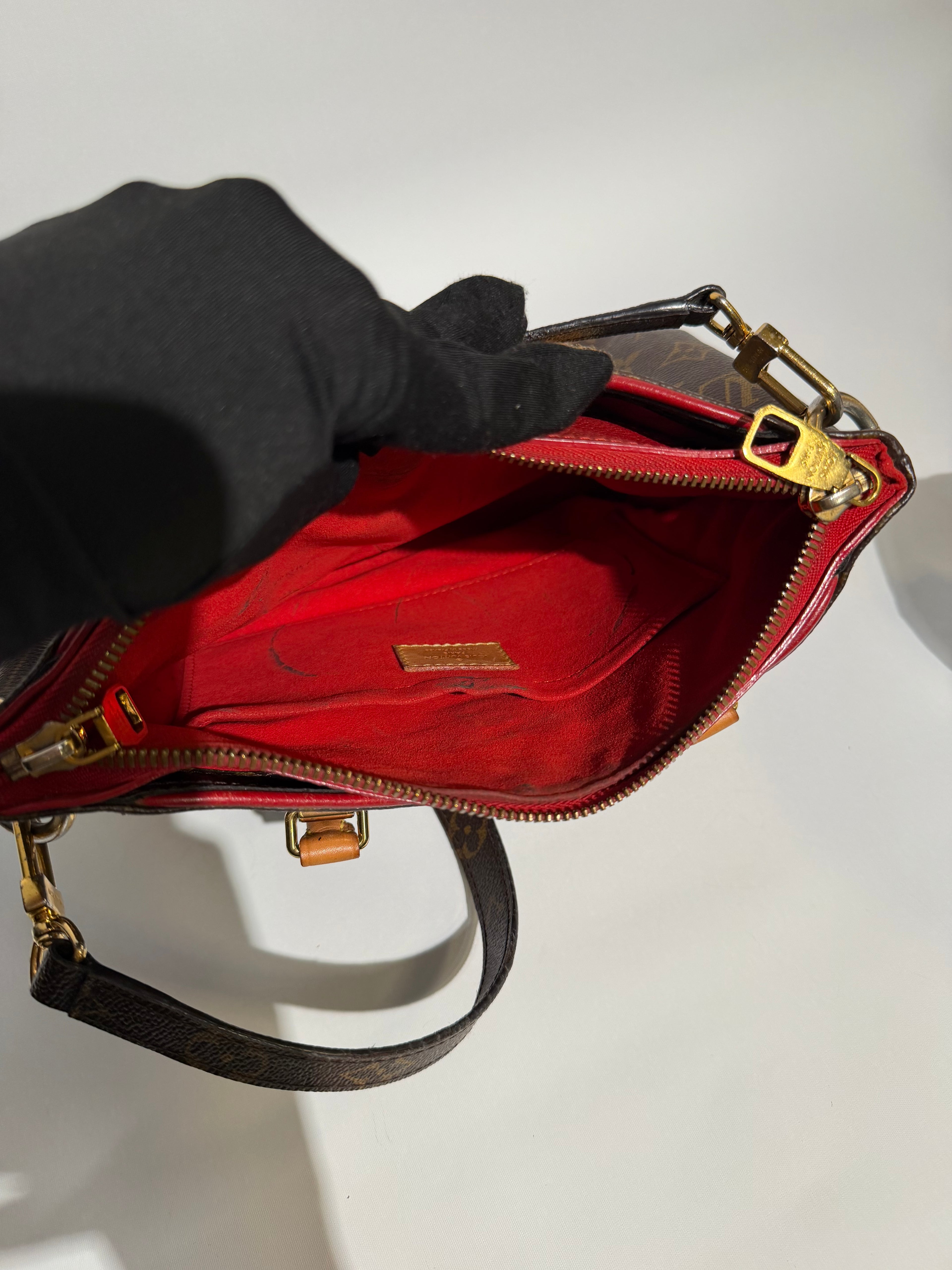 LOUIS VUITTON PALLAS BB MONOGRAM /RED