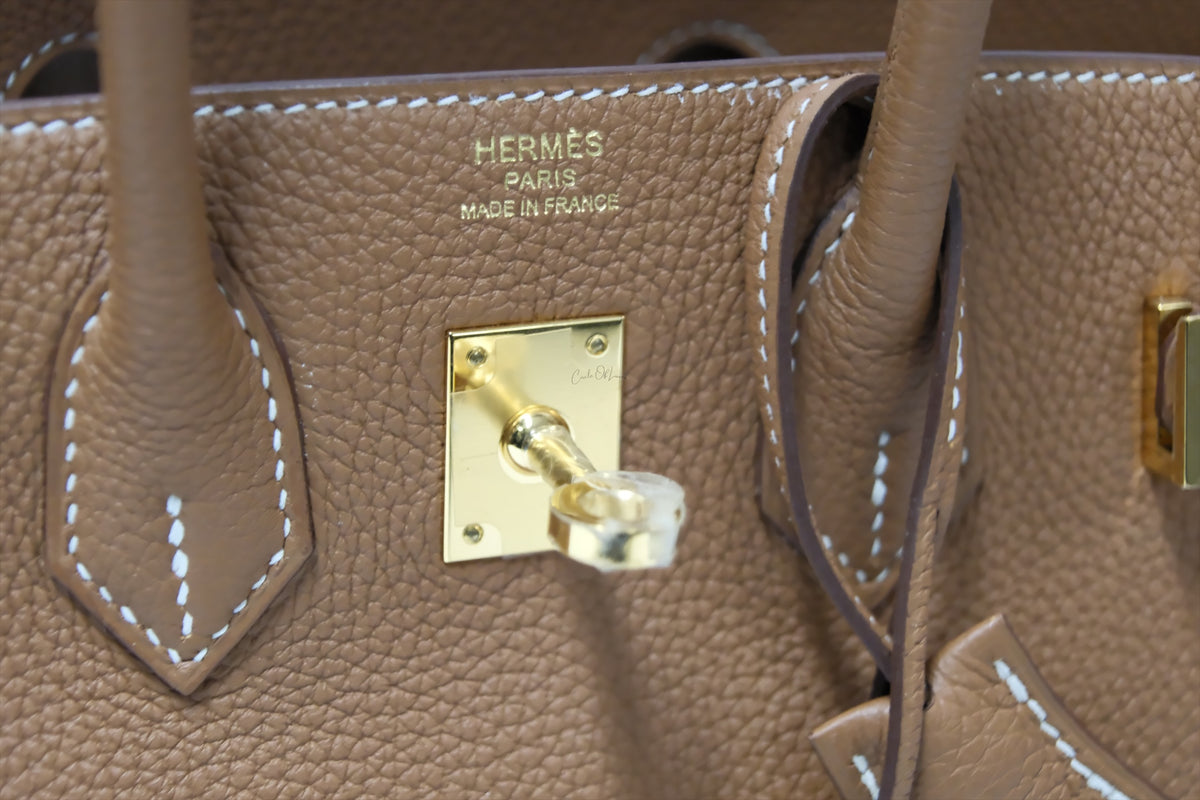 HERMES BIRKIN 25 GOLD ON GOLD TOGO