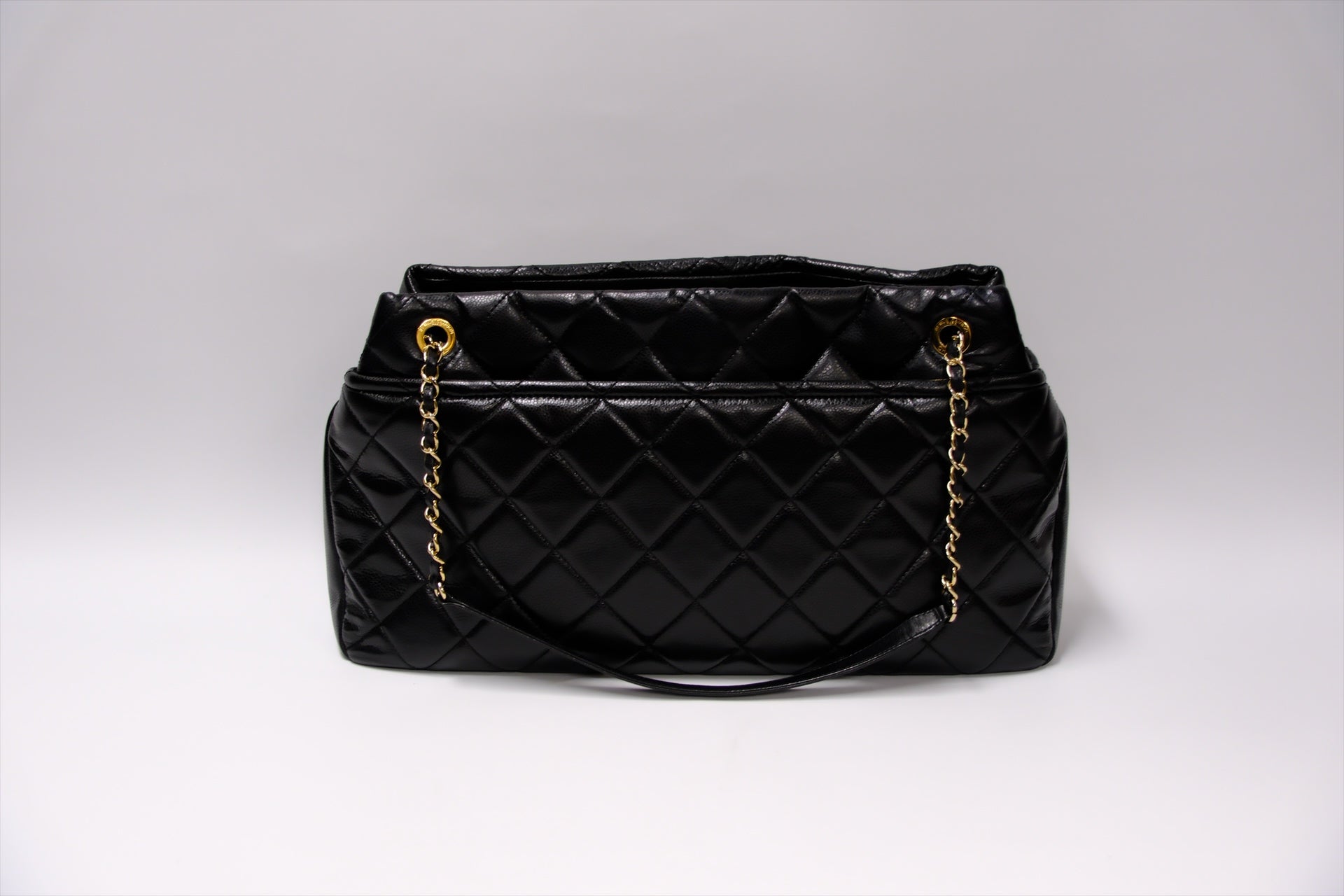 CHANEL BLACK TOTE CAVIAR  GHW