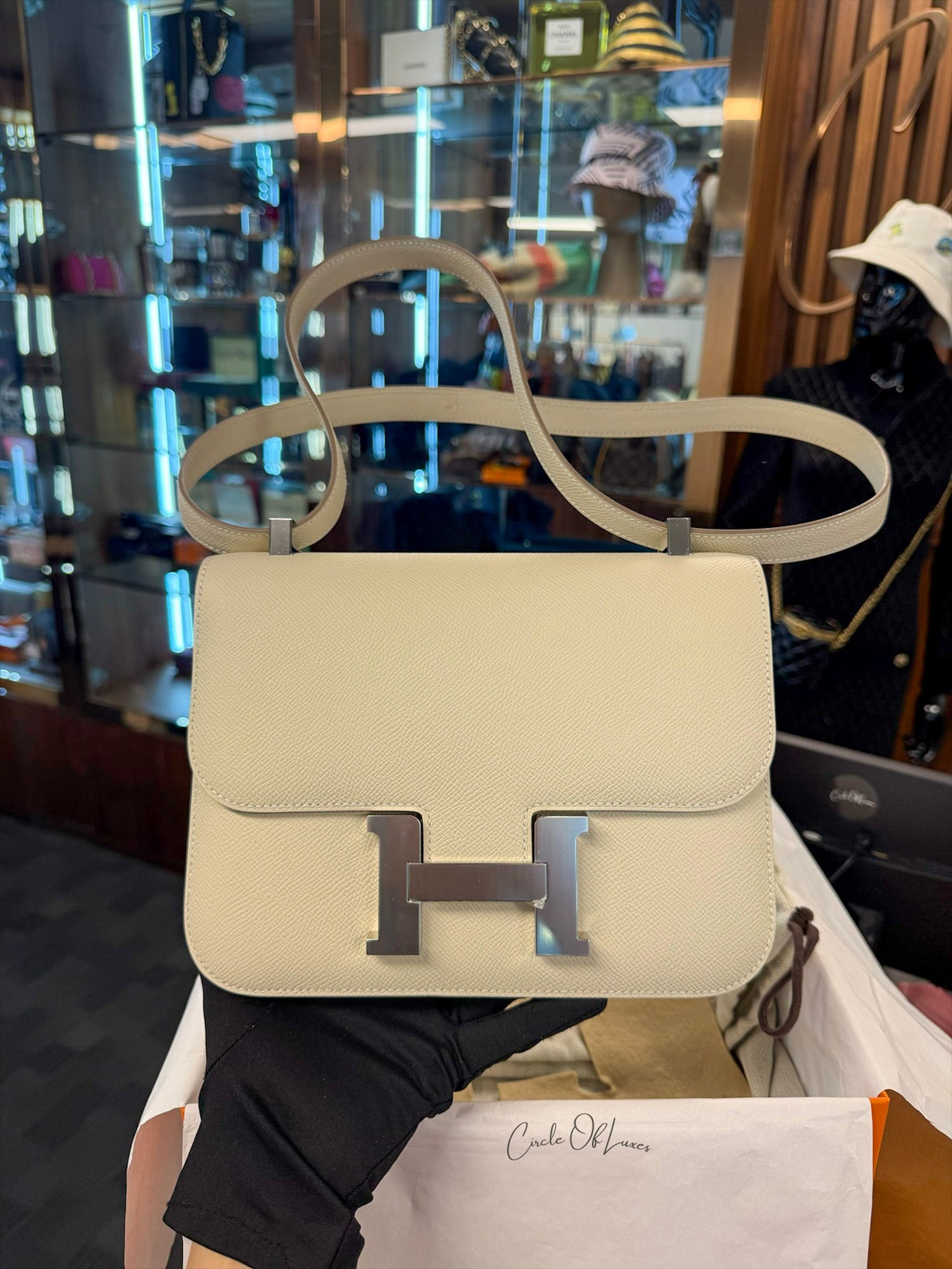 BNIB  HERMES CONSTANCE 24 CRAIE SHW