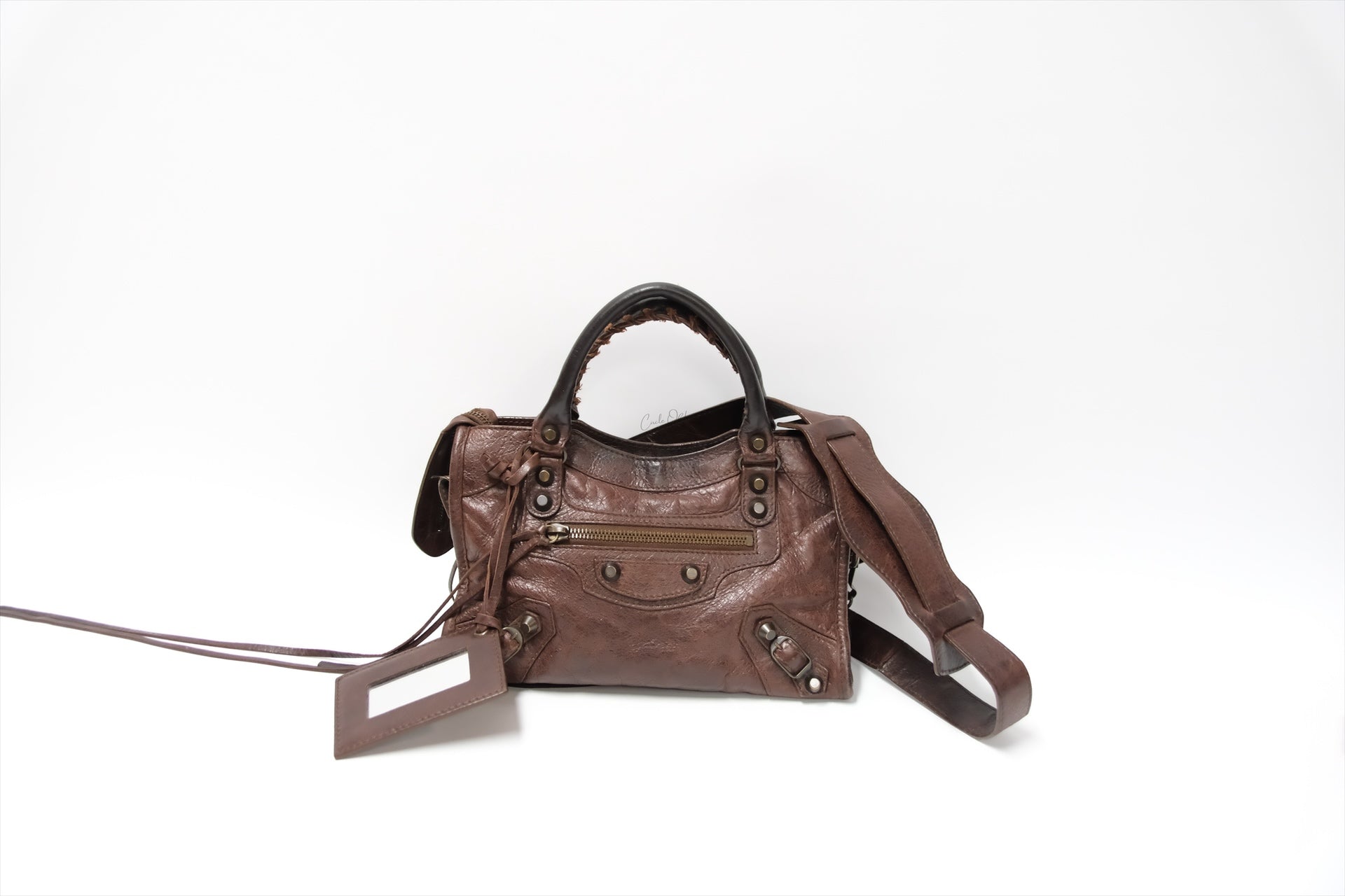 BALENCIAGA MINI CITY BAG BURGUNDY
