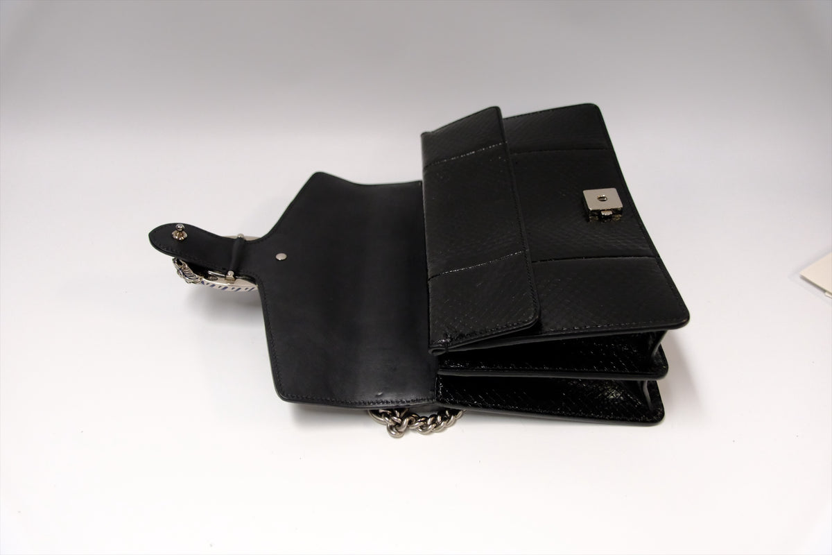 GUCCI DIONYSUS SHOULDER BAG WITH TOP HANDLE BLACK