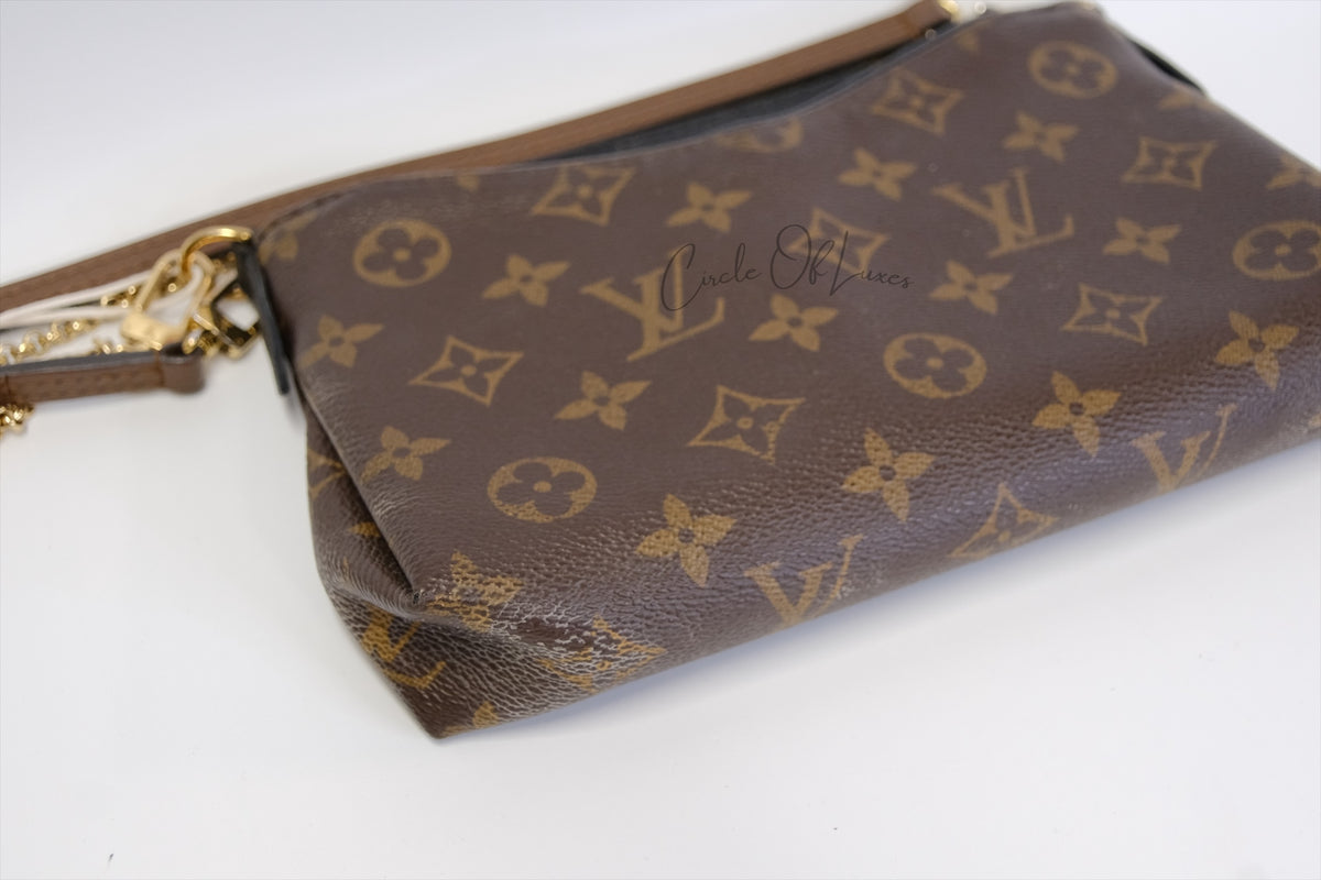 LOUIS VUITTON PALLAS MONOGRAM /NOIR CLUTCH
