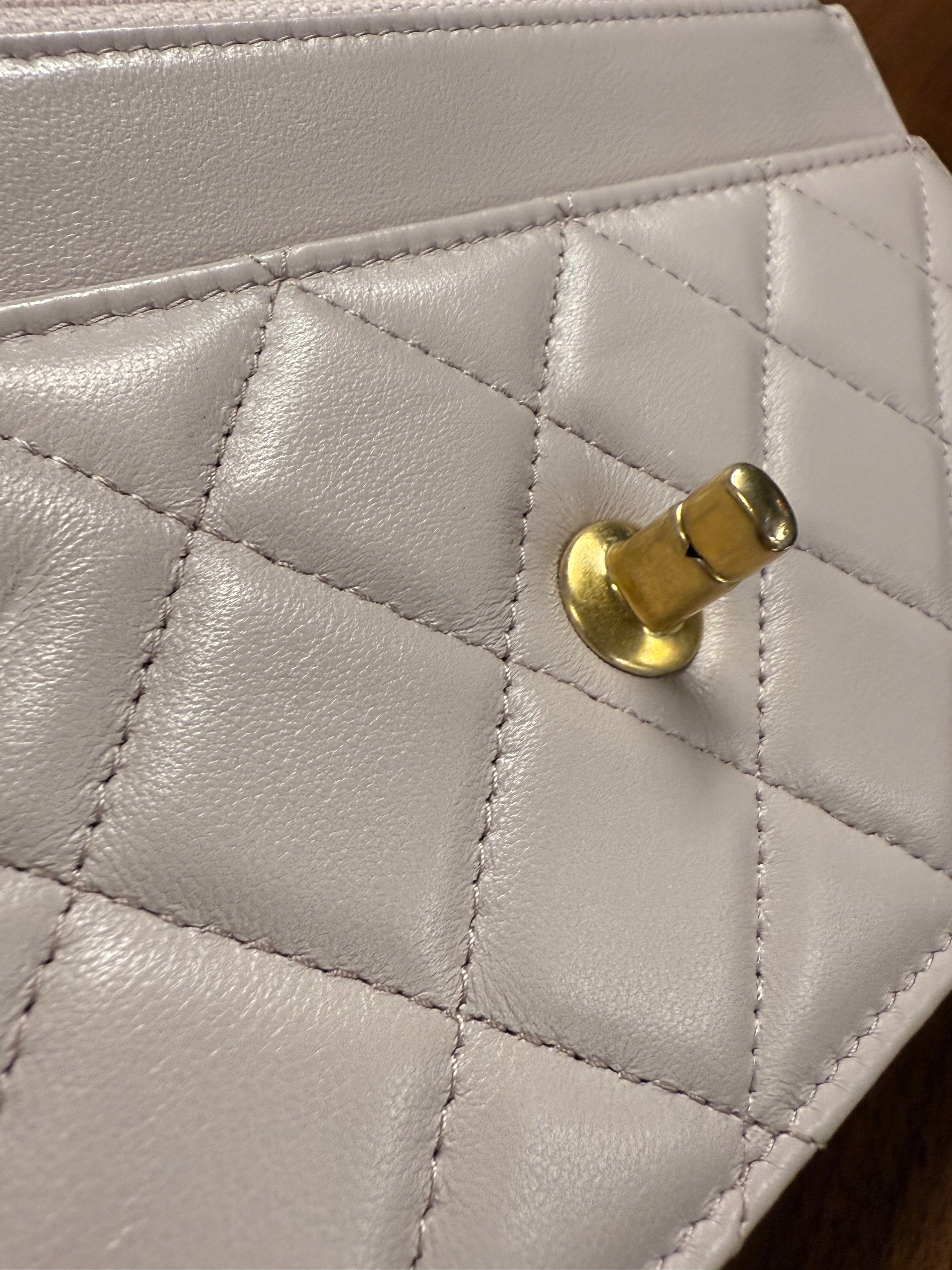 CHANEL WALLET ON CHAIN LILAC LAMBSKIN GBHW