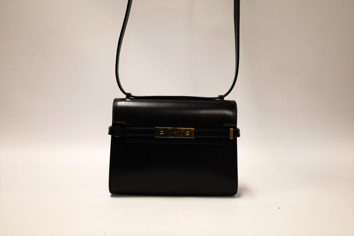 YSL MINI MANHATTAN SHOULDER BAG BLACK