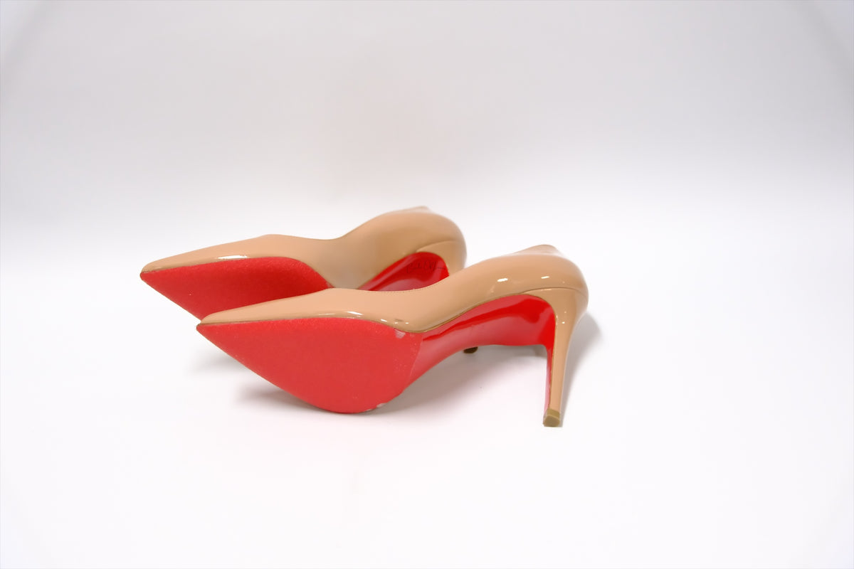 CHRISTIAN LOUBOUTIN PIGALLE FOLLIES 100 PUMPS  NUDE
