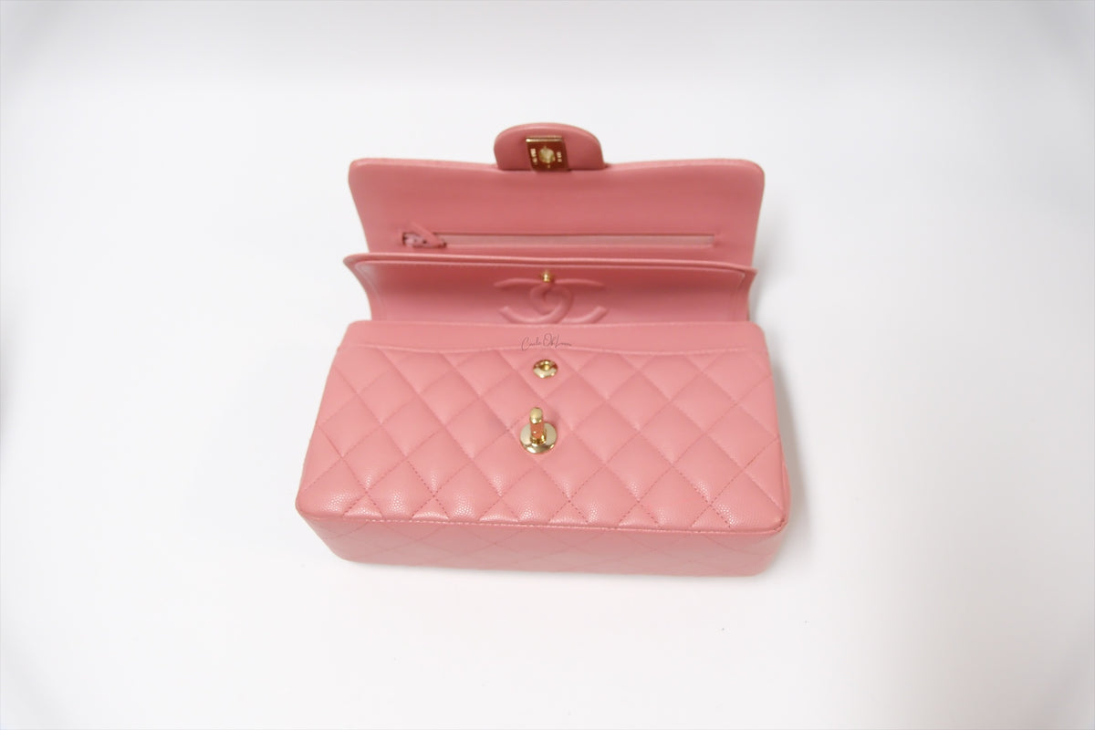 CHANEL CLASSIC SMALL PINK GHW