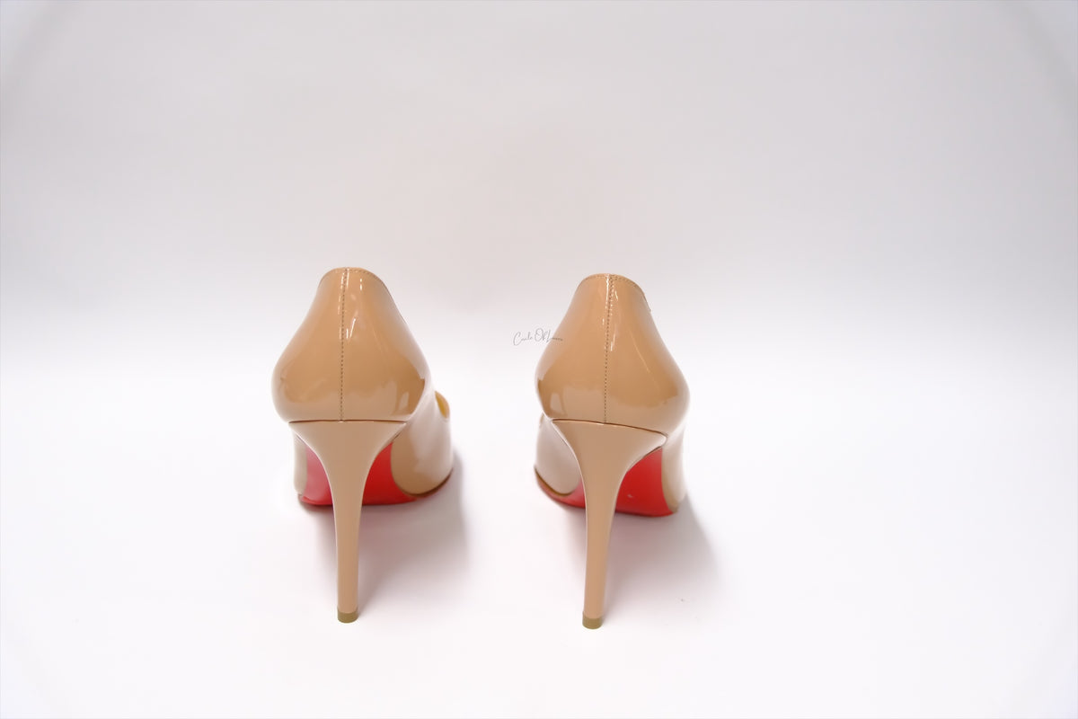 CHRISTIAN LOUBOUTIN PIGALLE FOLLIES 100 PUMPS  NUDE