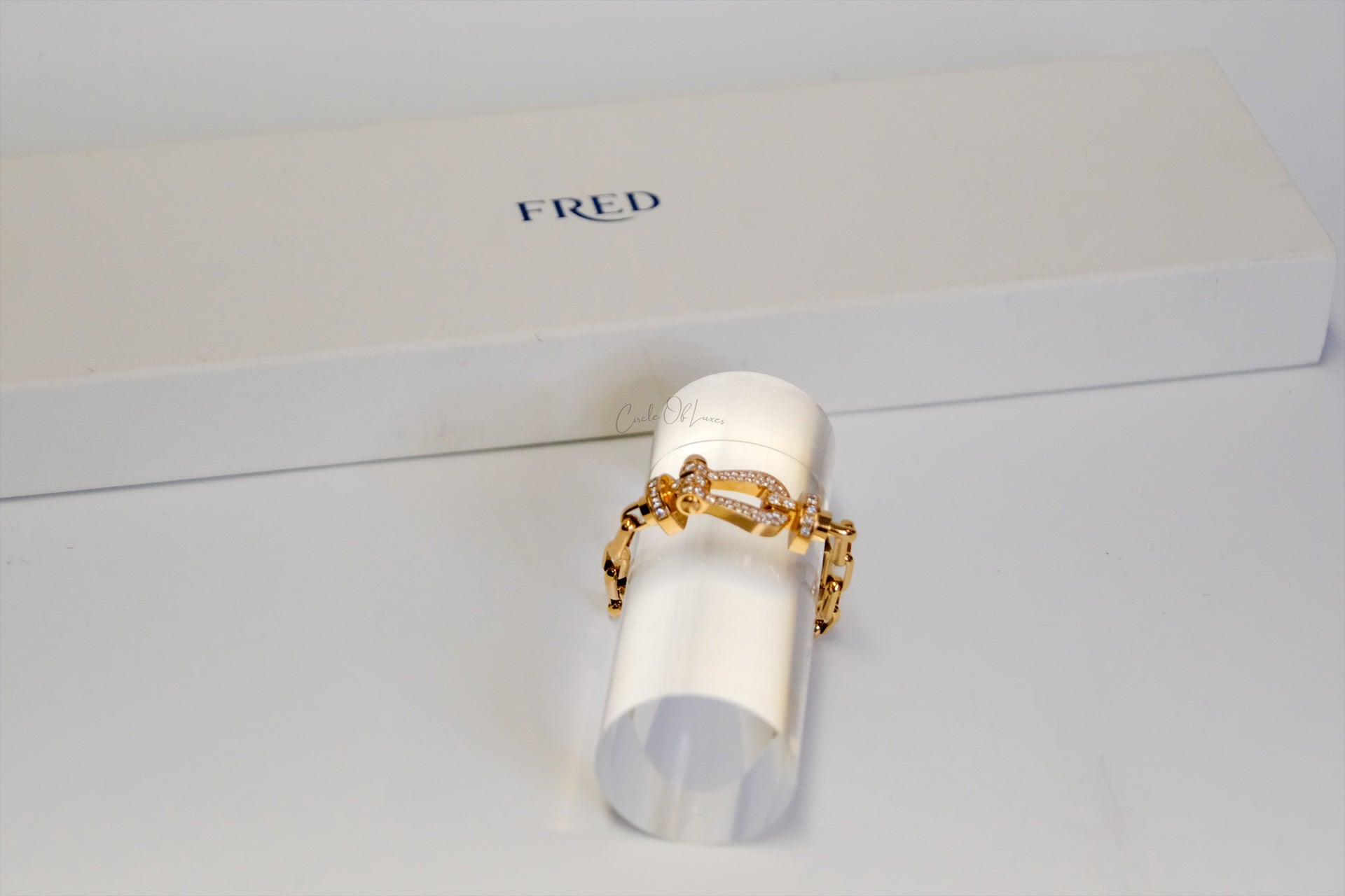 Force 10 bracelet 18k yellow gold and diamonds large model