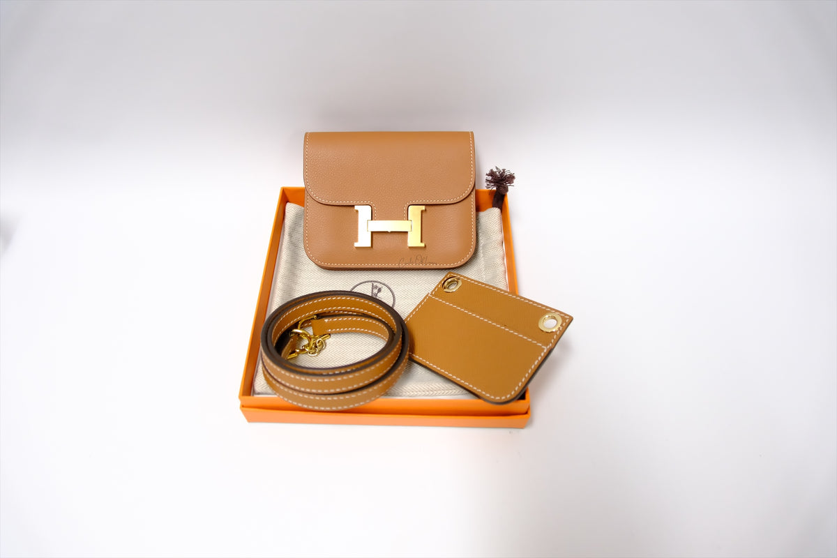 HERMES CONSTANCE SLIM GOLD ON GOLD HW