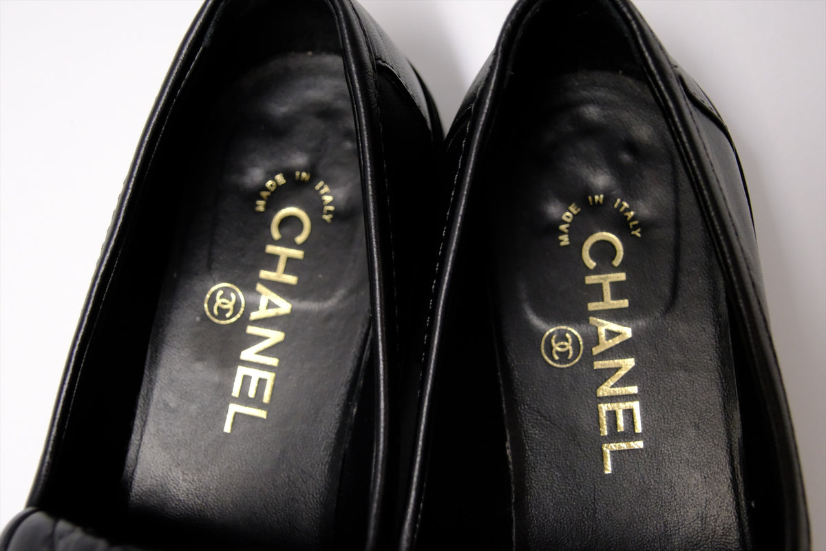 CHANEL LOAFER BLACK SIZE 41