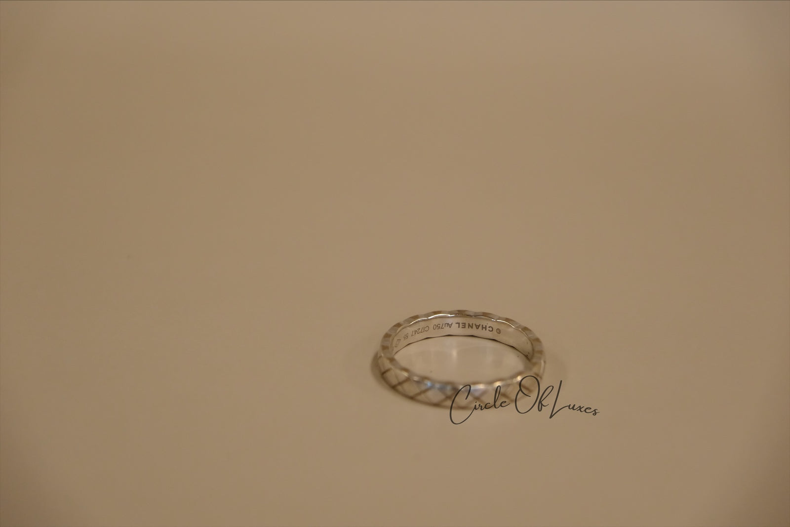 CHANEL COCO WHITE RING MINI MODEL SIZE 55