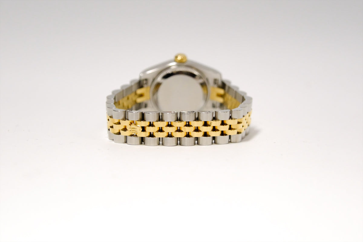 ROLEX 26mm DATEJUST COMPUTER FACE DIAMONDS DIAL TWOTONE .