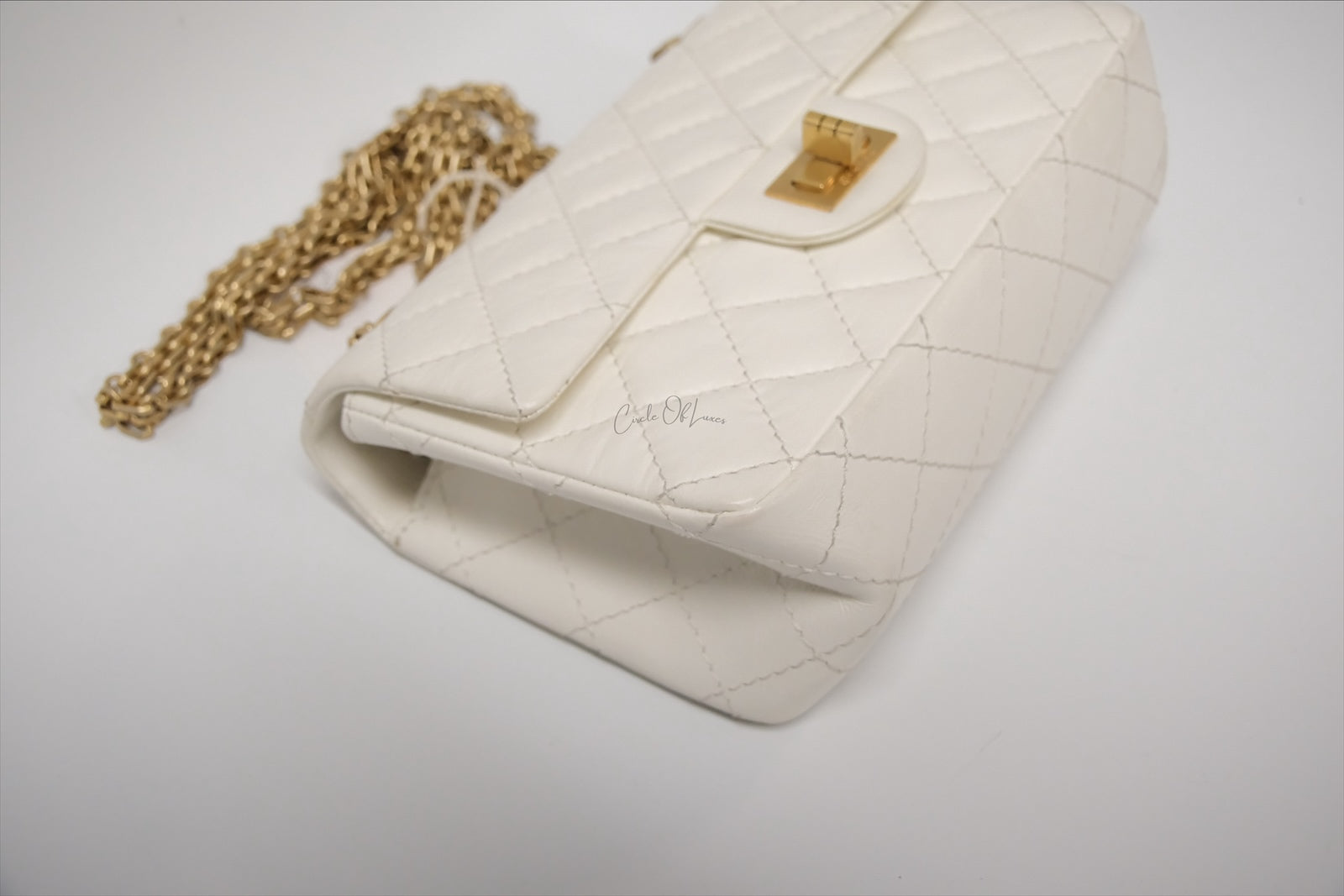 CHANEL MINI REISSUE CALFSKIN WHITE CREAM GBHW  CODECHIP