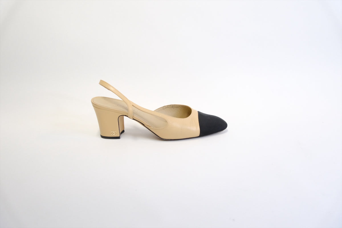 CHANEL SLINGBACK  37 1/2 C