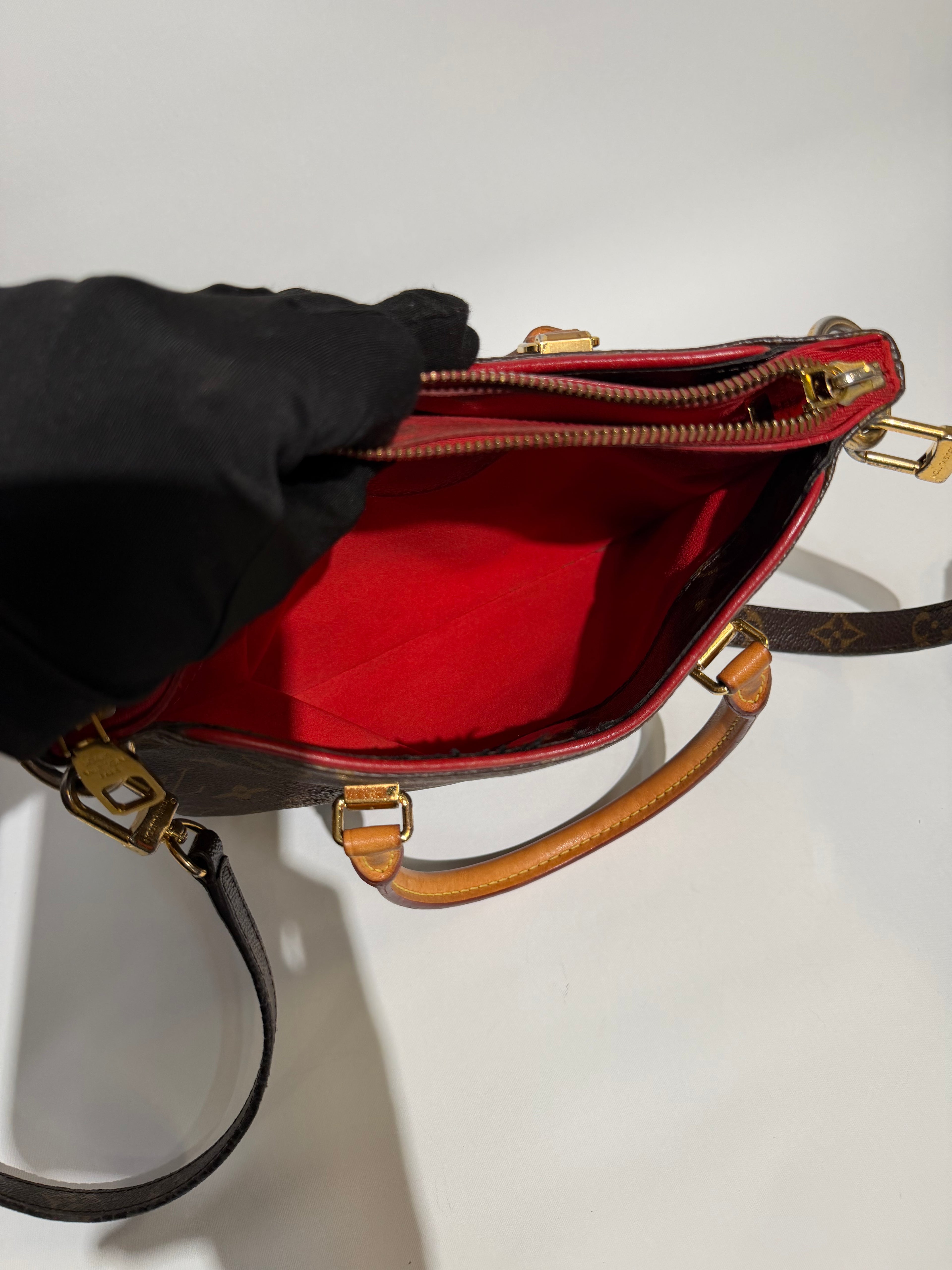 LOUIS VUITTON PALLAS BB MONOGRAM /RED