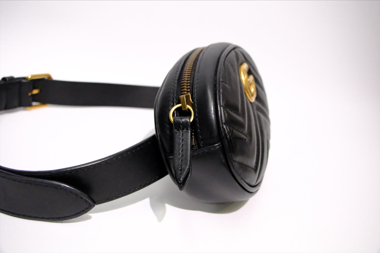 GUCCI MARMONT BUMBAG BLACK MATELASSE