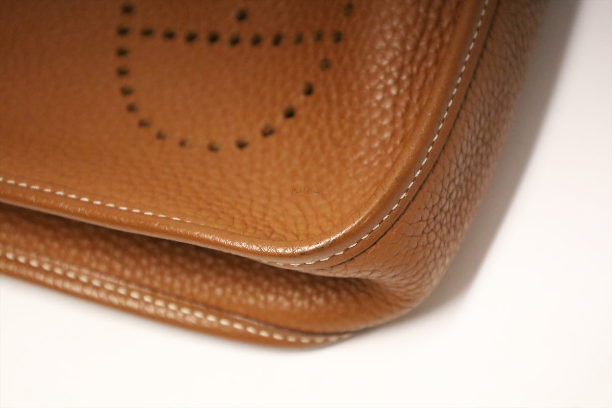 Hermès Evelyne 16 Amazone (TPM) Gold Taurillon Clemence & Palladium Hardware.