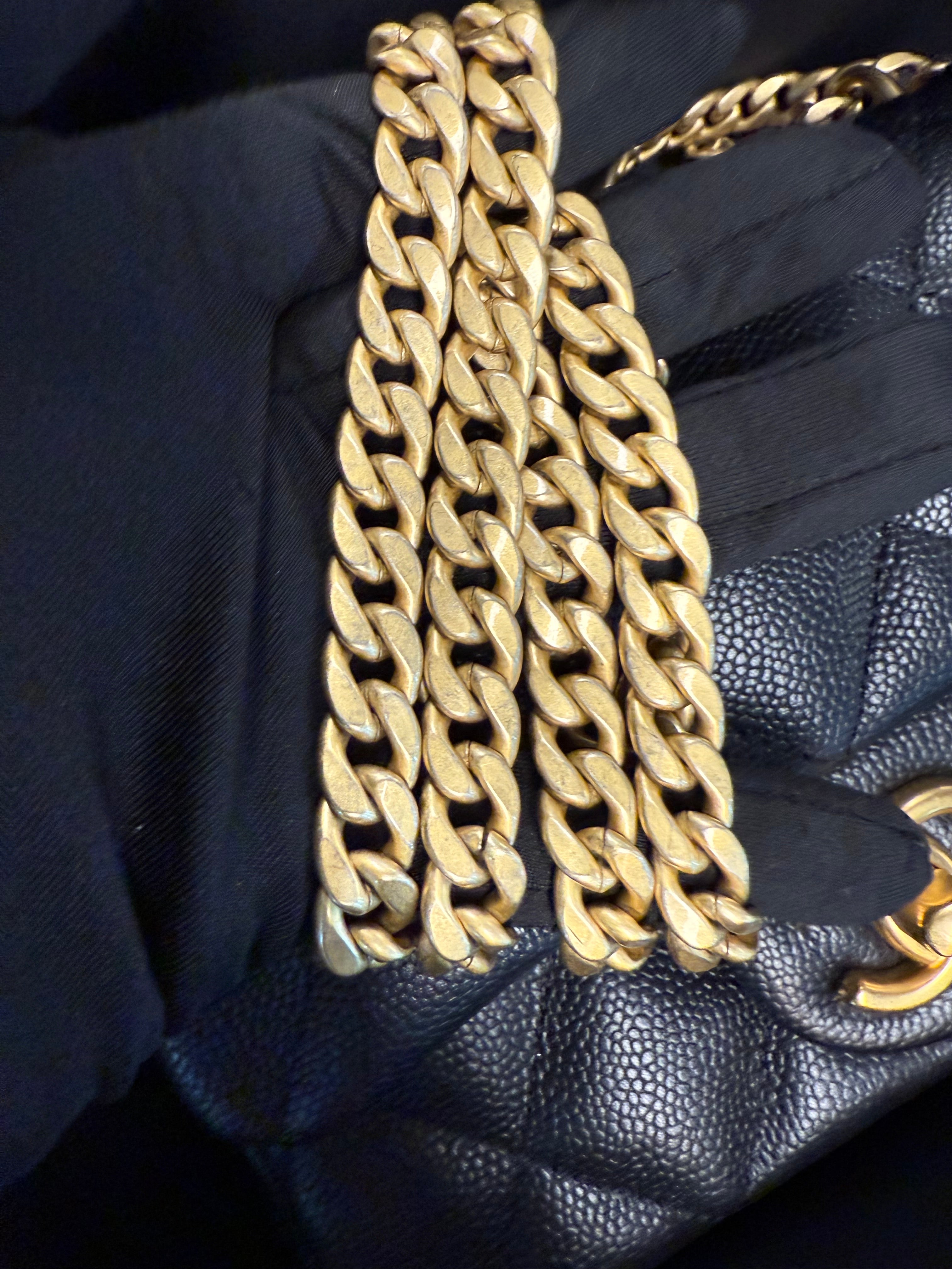 CHANEL 23P COCO LOVE FLAP BAG CAVIAR BLACK GHW(MICROCHIP)