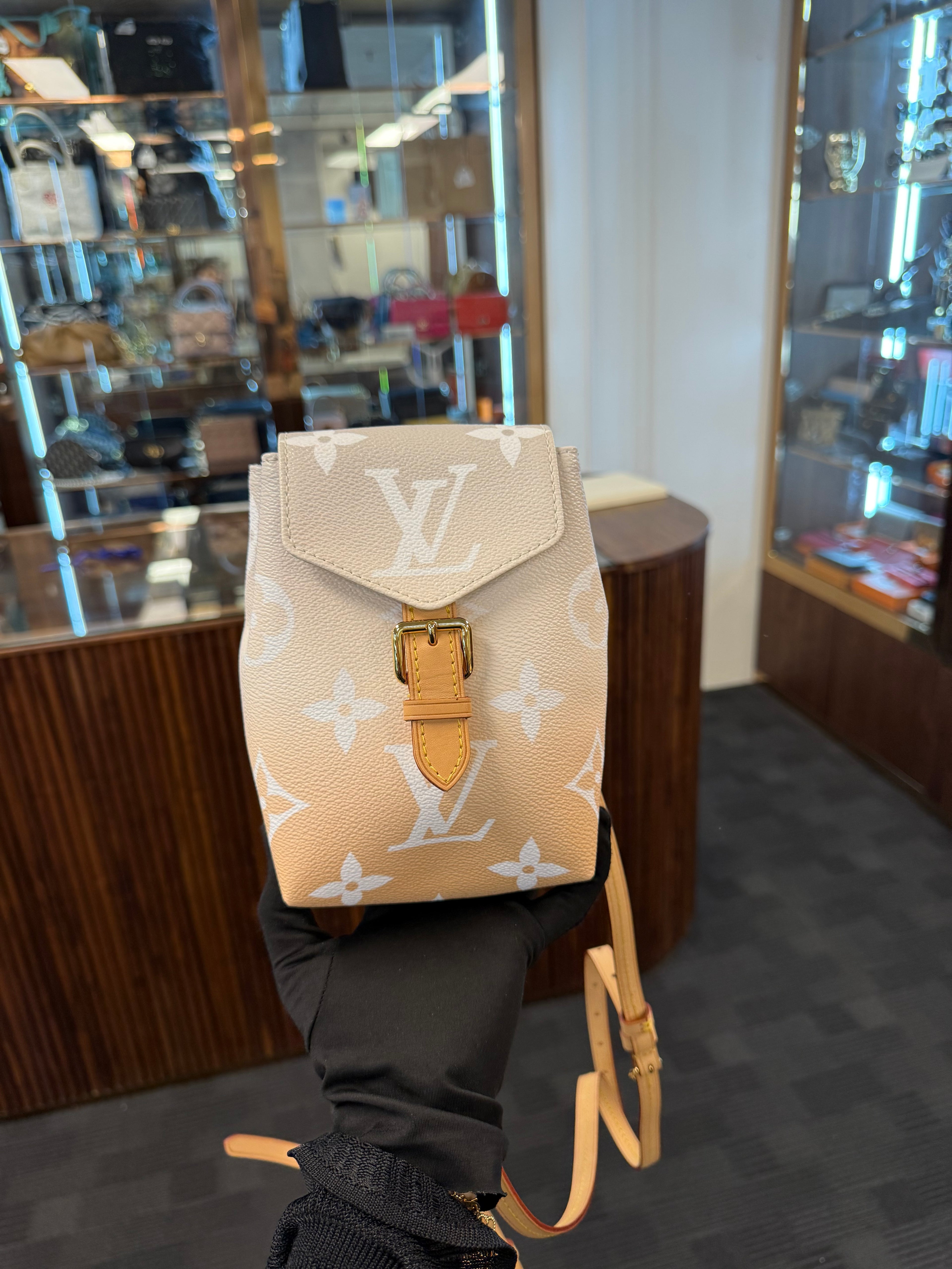LOUIS VUITTON TINY BACKPACK MONOGRAM GIANT BY THE POOL