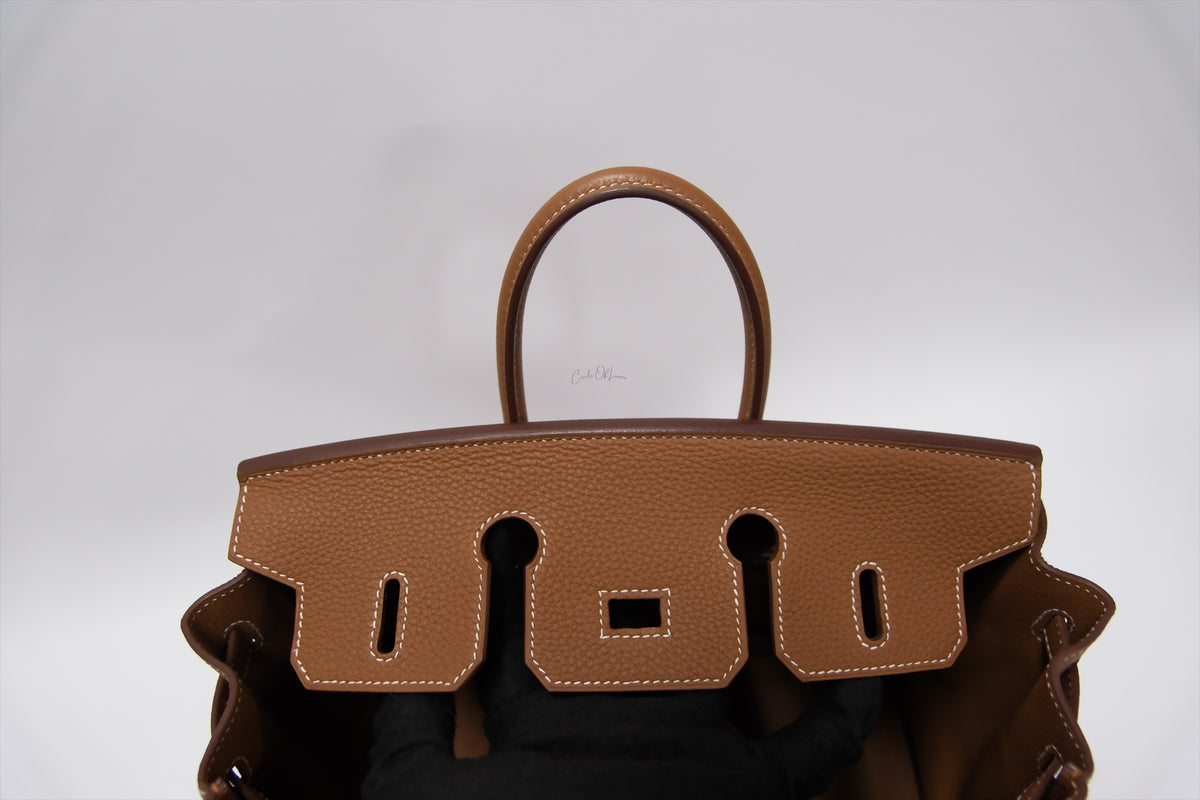 HERMES BIRKIN 25 GOLD ON GOLD TOGO