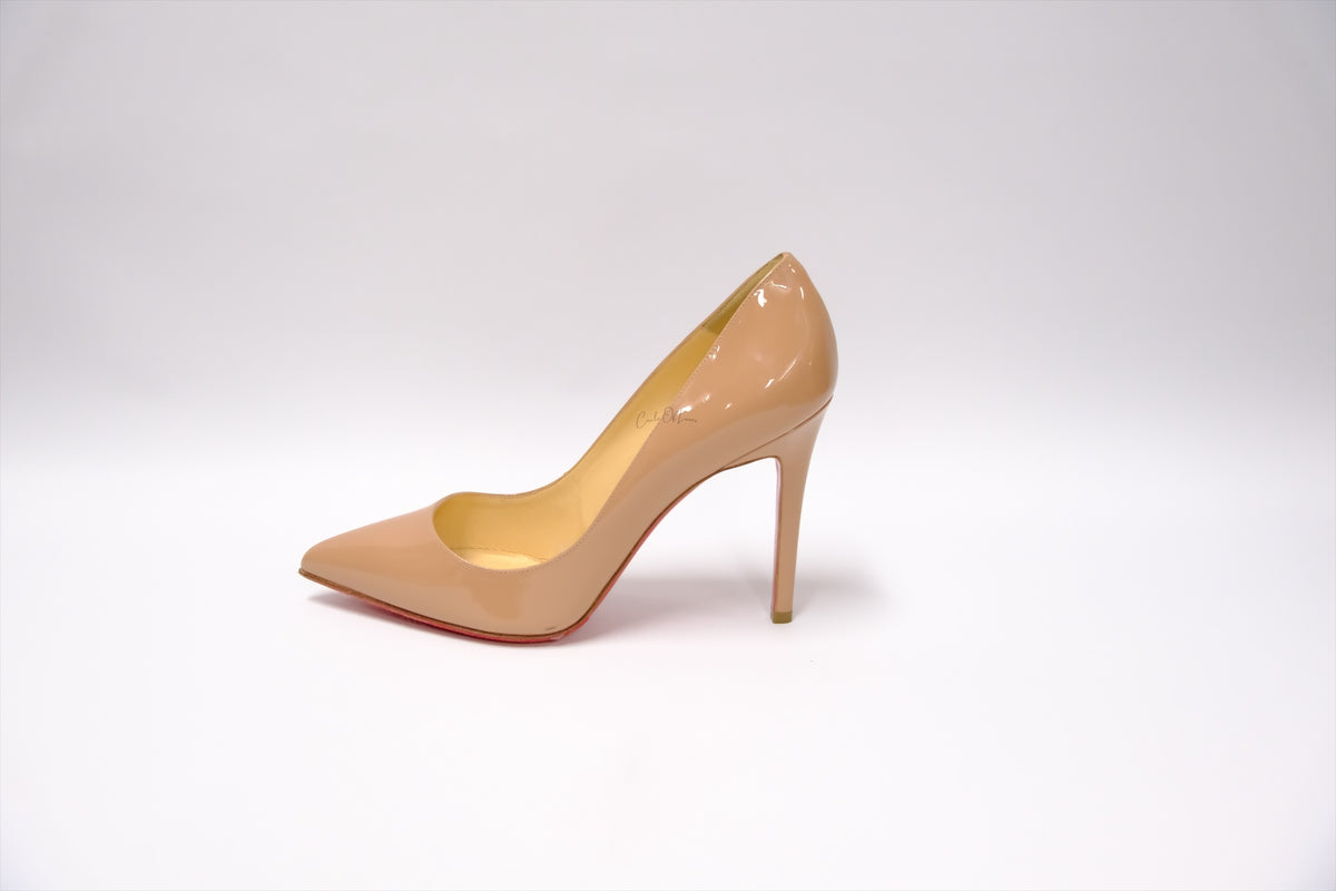 CHRISTIAN LOUBOUTIN PIGALLE FOLLIES 100 PUMPS  NUDE