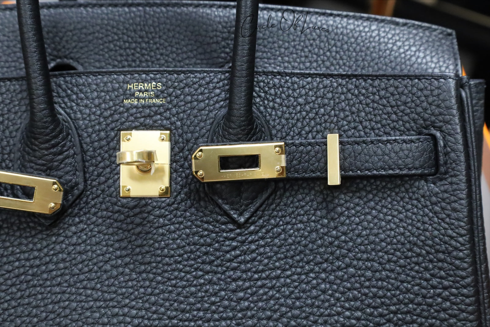 HERMES BIRKIN 25 NOIR GHW TO GO STAMP U