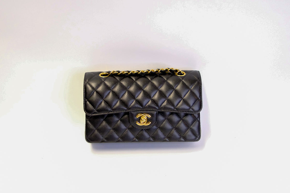 CHANEL SMALL CLASSIC FLAP CAVIAR GHW