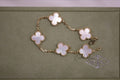 VANCLEEF & ARPEL 5 MOTIF BRACLET MOP YG