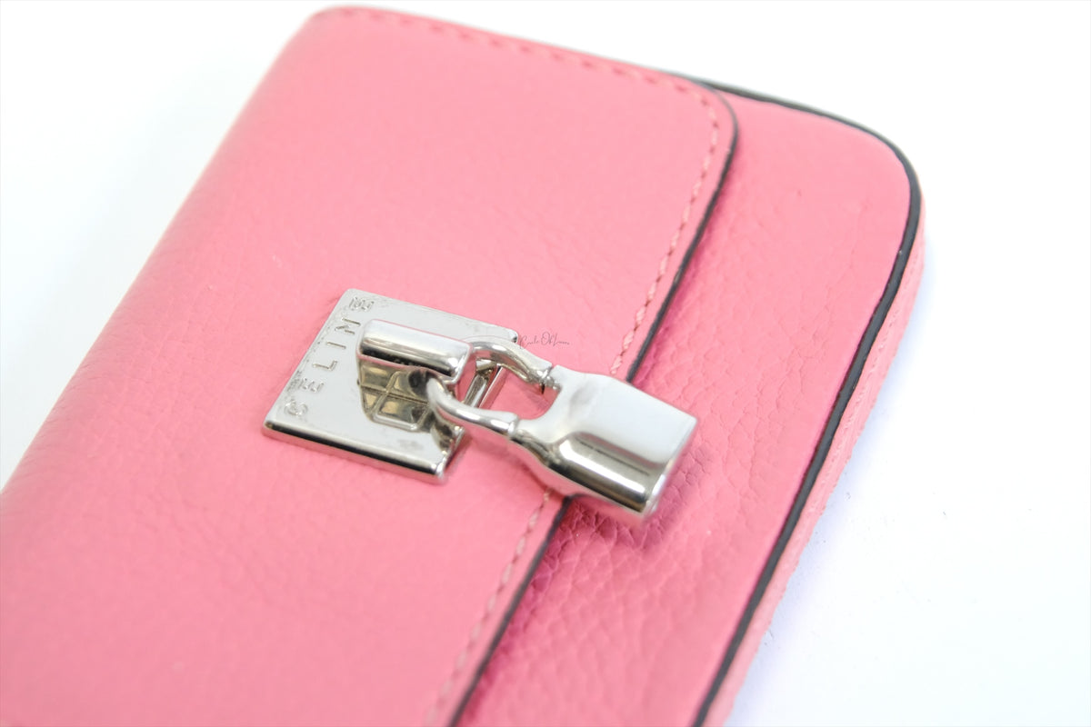 CELINE PADLOCK FLAP LEATHER CARD CASE