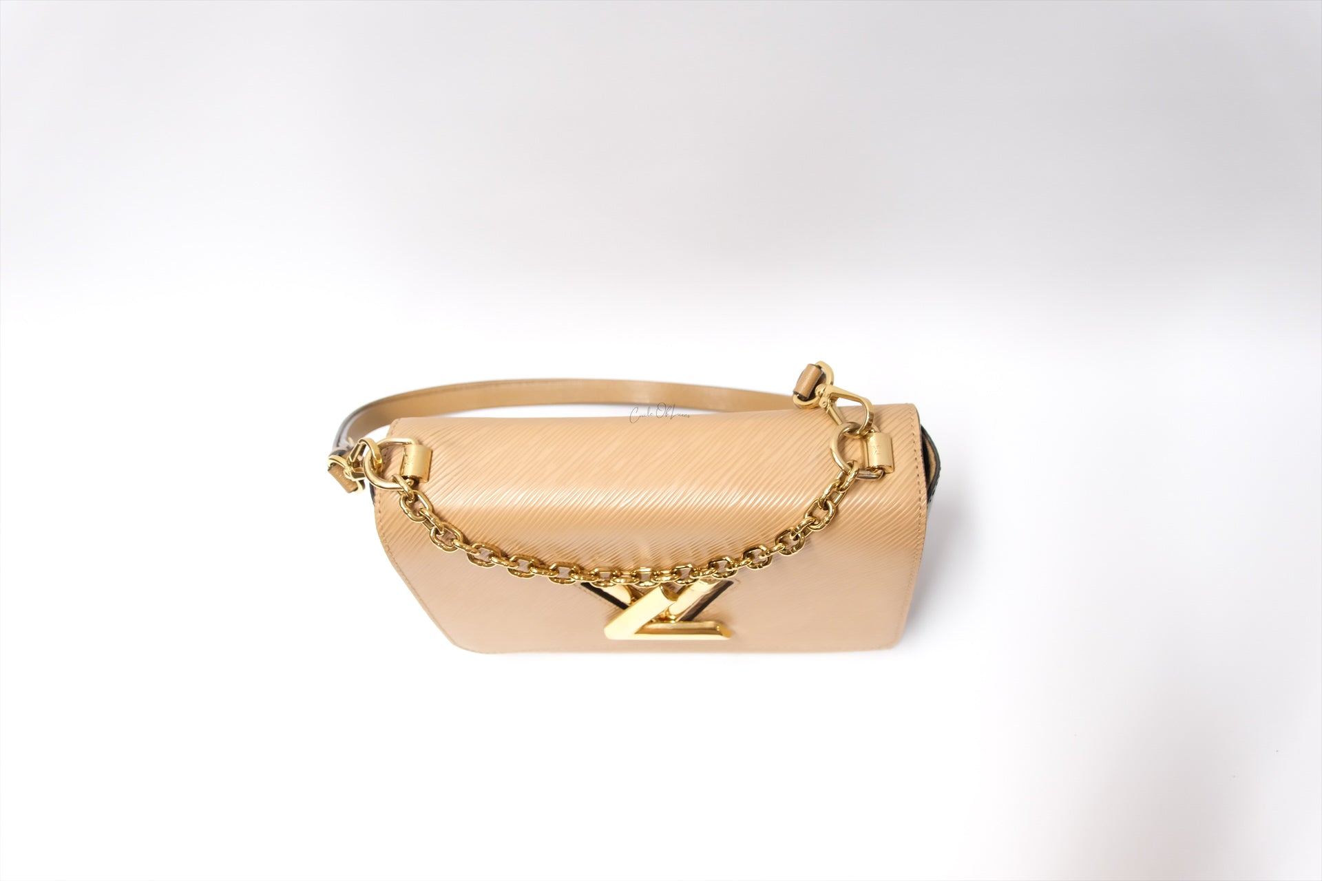 LOUIS VUITTON TWIST MM CAMEL/BACK GHW