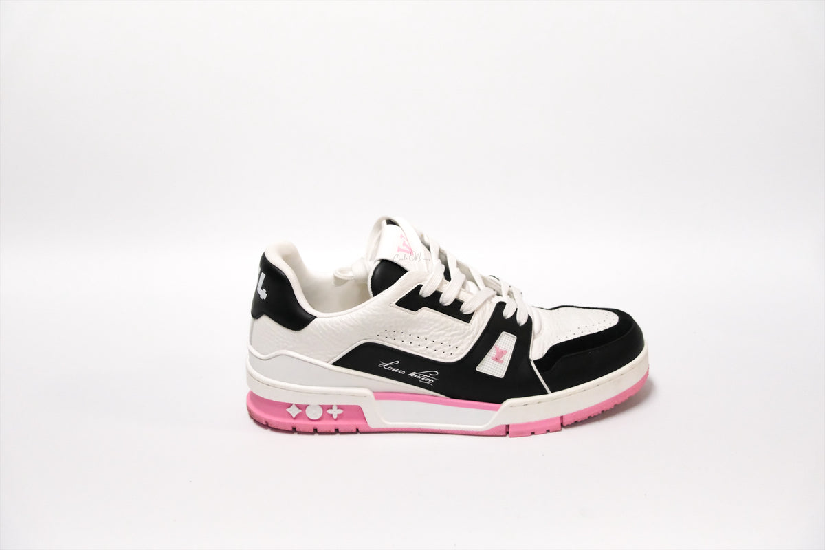 LOUIS VUITTON WHITE PINK TRAINER SNEAKER  SIZE 39