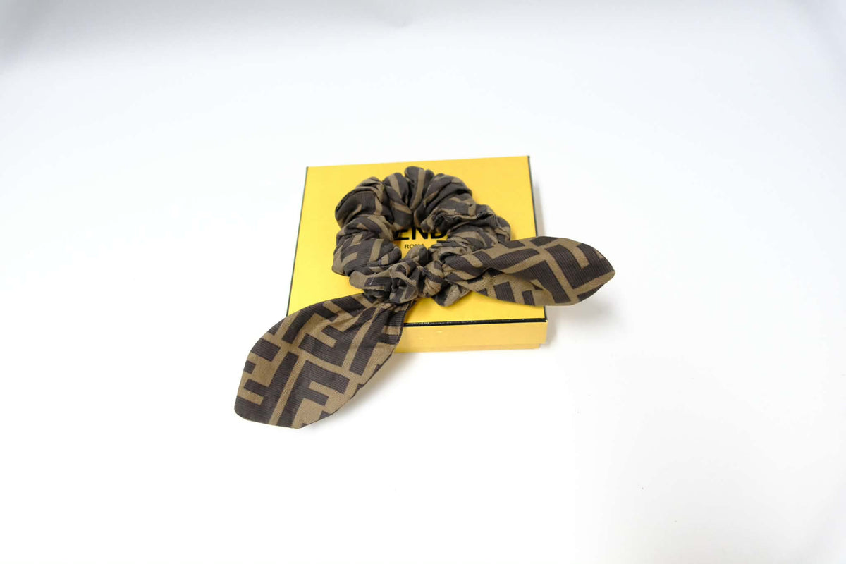 FENDI MOTIF SILK SCRUNCHIE