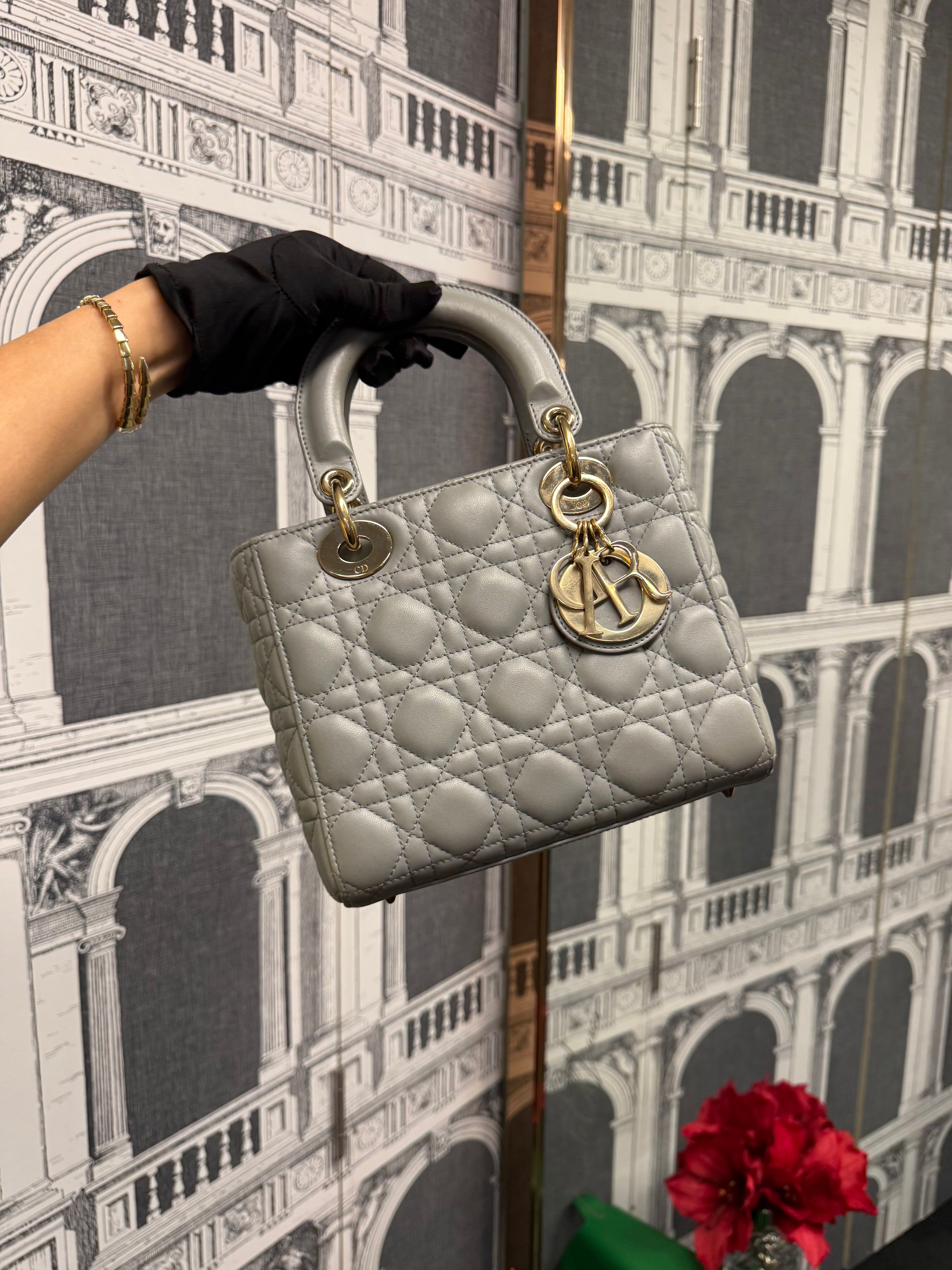 LAY DIOR SMALL CANNAGE GREY GHW