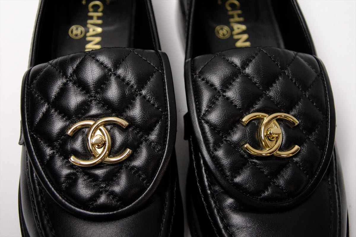 CHANEL LOAFER BLACK SIZE 41