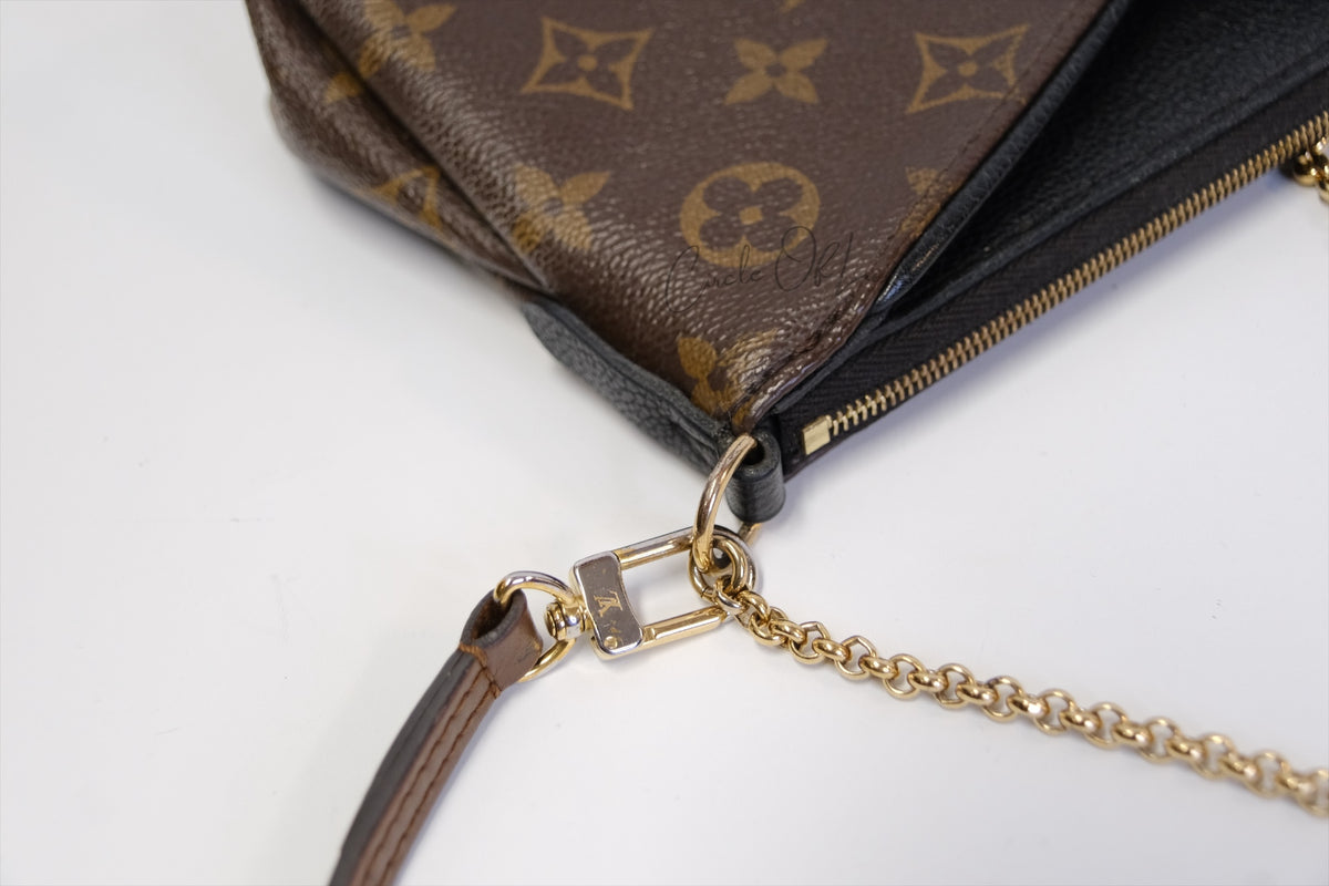 LOUIS VUITTON PALLAS MONOGRAM /NOIR CLUTCH