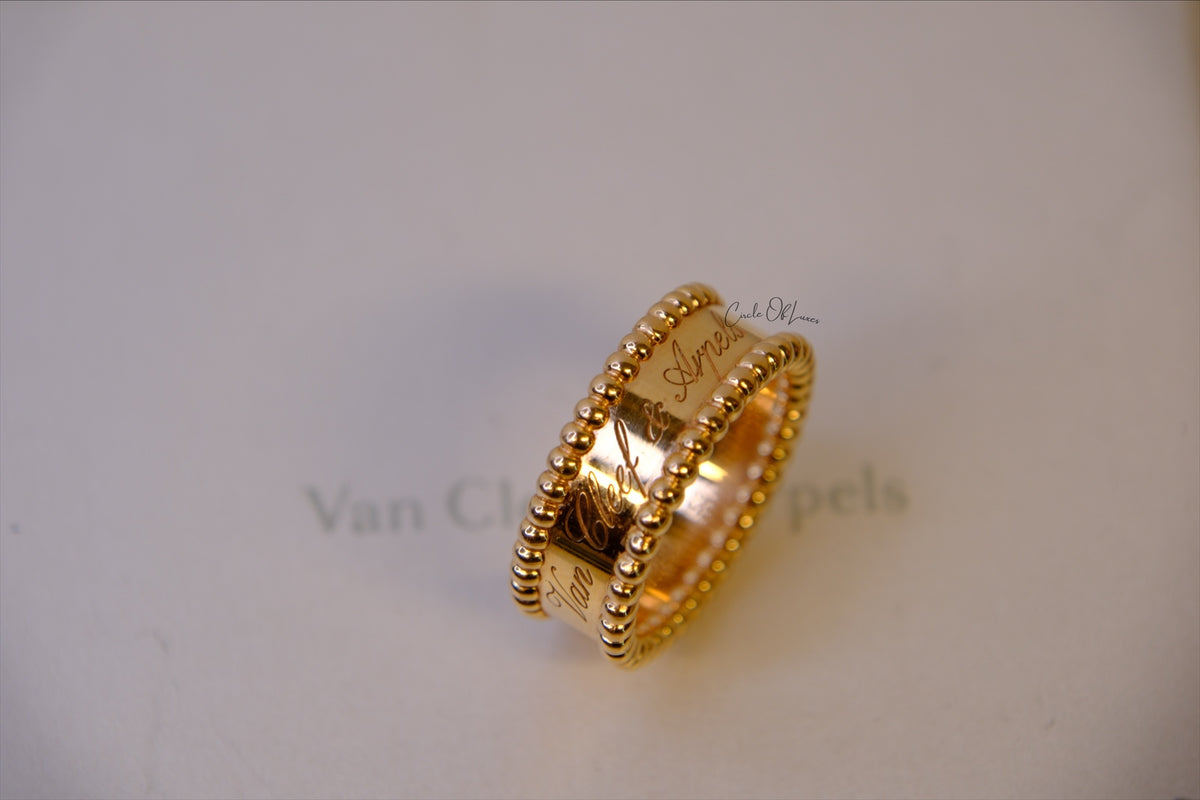 VANCLEEF & APRELS PERLÉE RING SIZE 55 ROSE GOLD