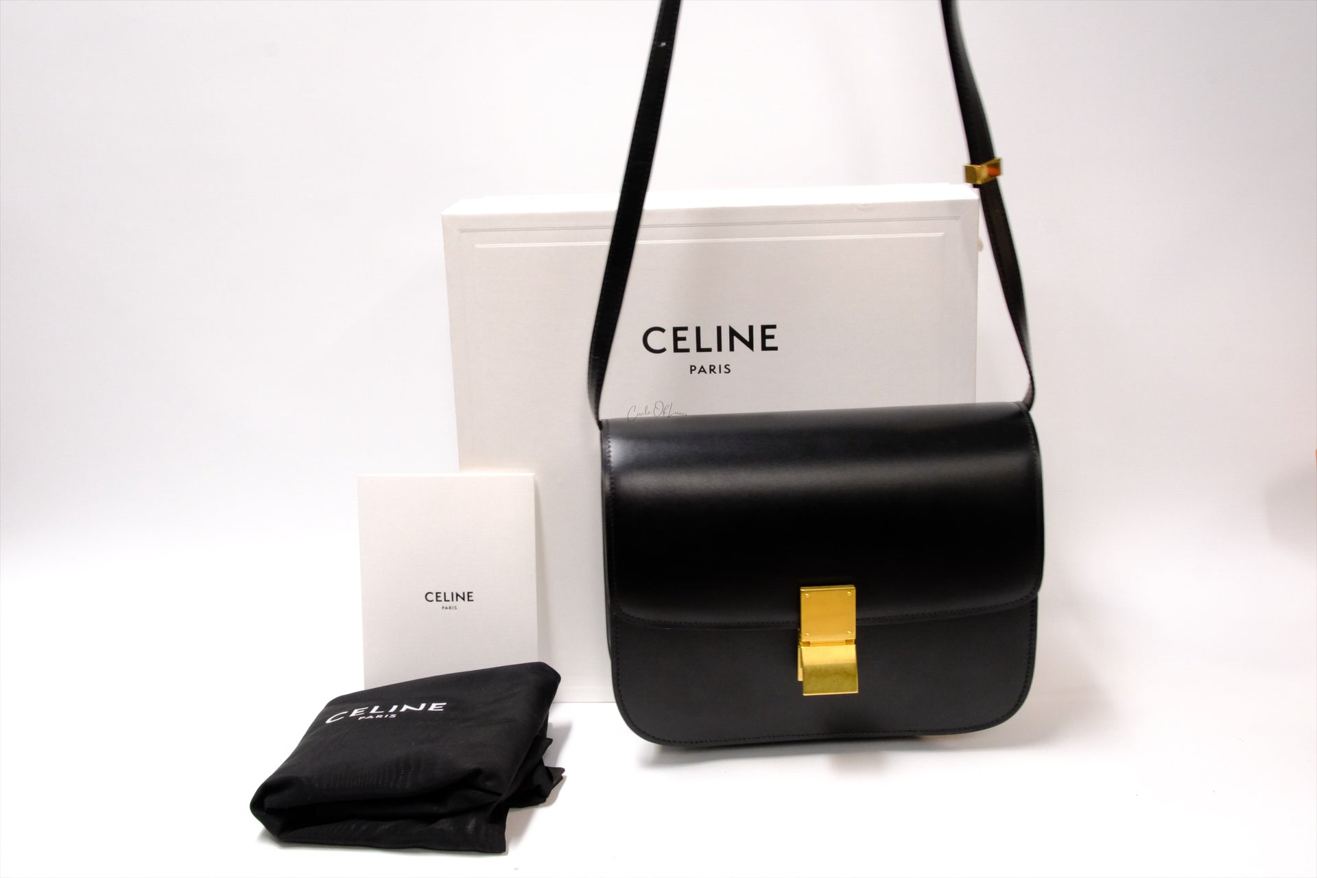 CELINE BLACK CLASSIC BOX BLACK GHW