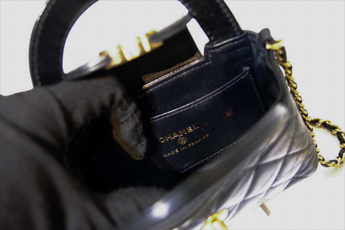 CHANEL NANO BLACK KELLY GHW