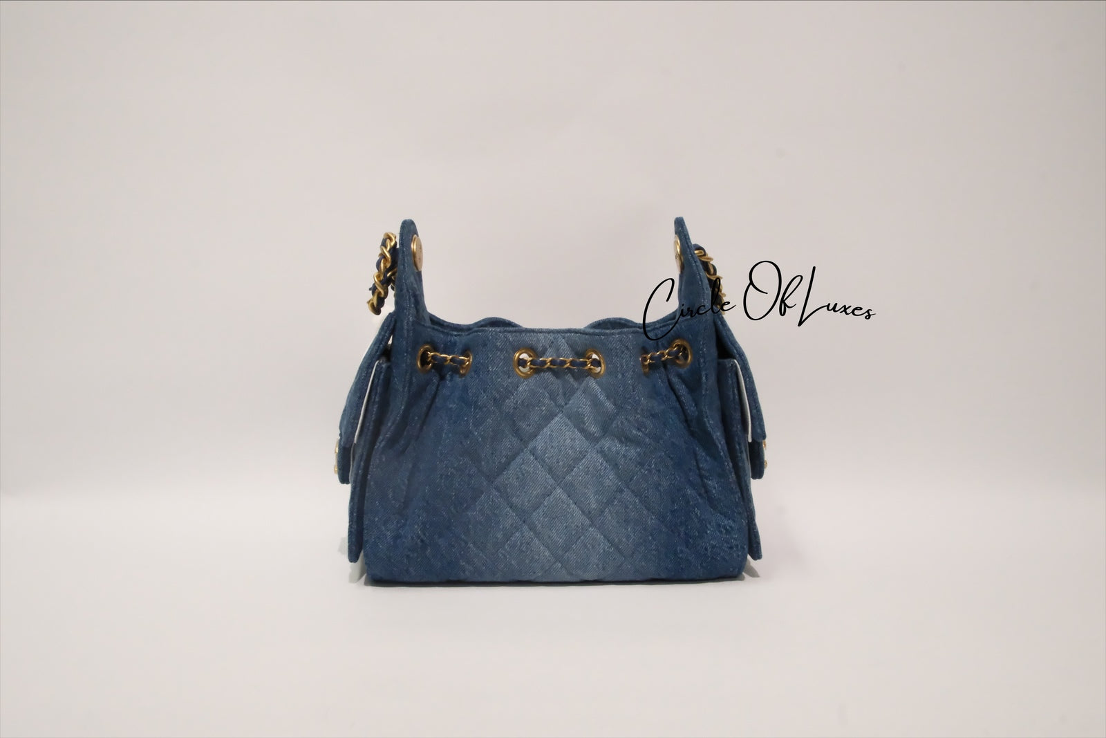 CHANEL 25 MINI DENIM GHW