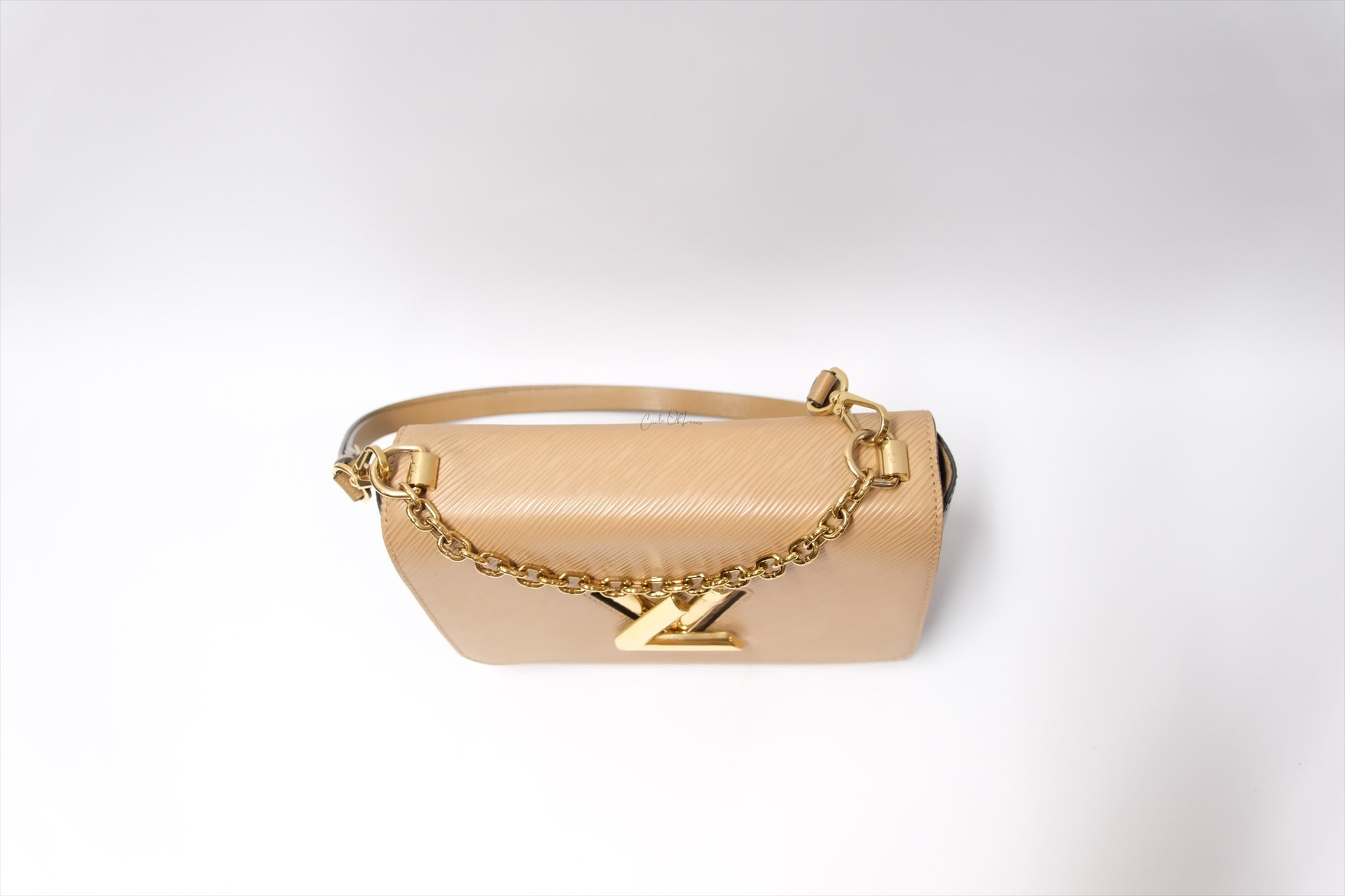 LOUIS VUITTON TWIST MM CAMEL/BACK GHW