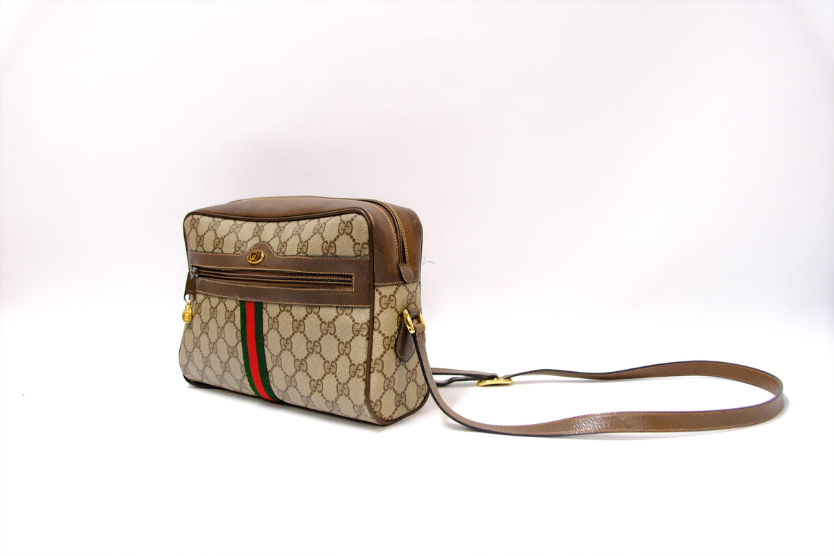GUCCI VINTAGE CAMERA CANVAS BAG