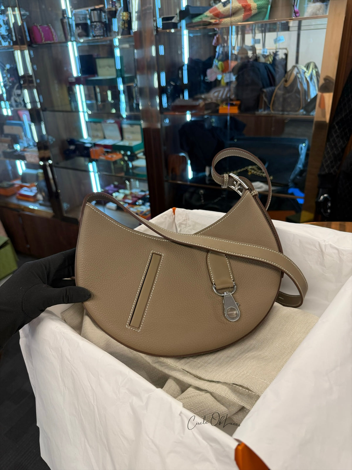 HERMES SAC PETIT ARCON TOGO ETOUPE PHW