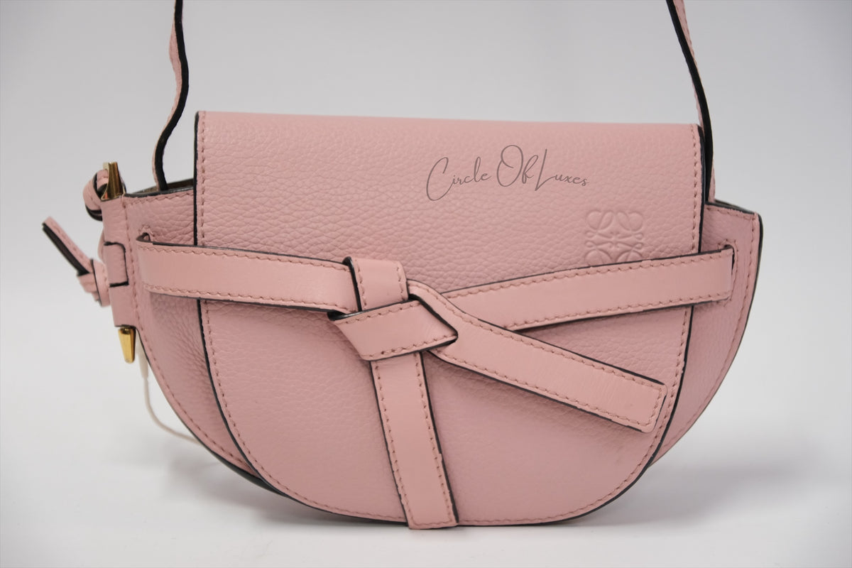 LOEWE MINI GATE CUIR ROSE PINK