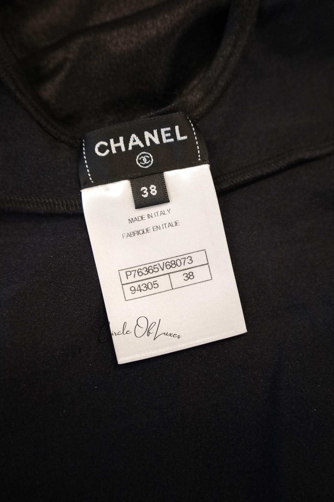CHANEL 24C ONE-PIECE
SWIMSUIT BLACK WITH CRYSTAL SIZE 38