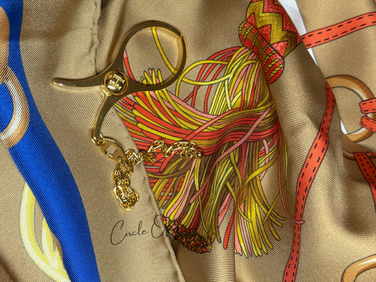 HERMES FILOU GLOVE CLIP ROSE GOLD PLATED METAL
