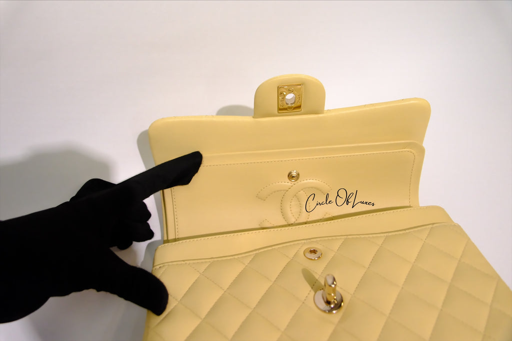 CHANEL SMALL YELLOW LAMSKIN GHW