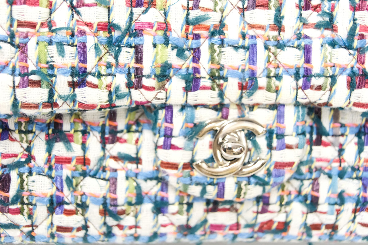 CHANEL CLASIC DOUBLE FLAP TWEED SHW