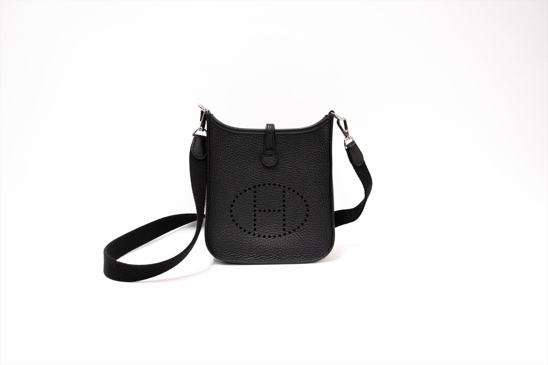 HERMES MINI EVELYNE NOIR SHW STAMP K