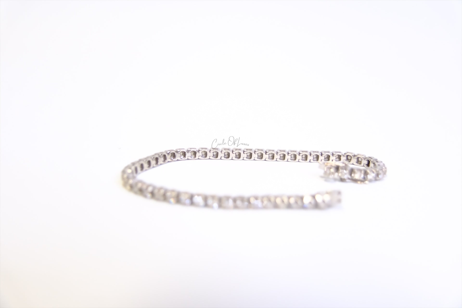 3.50ct natural diamonds white gold tennis braclet